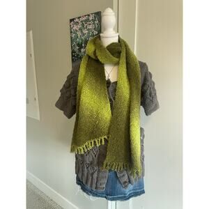 green boho scarf
